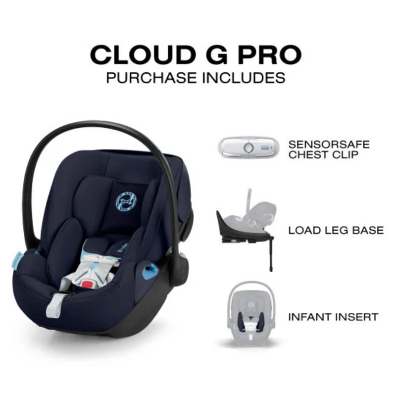 Cybex - Cloud G Pro Comfort Extend Infant Car Seat, Ocean Blue Image 4