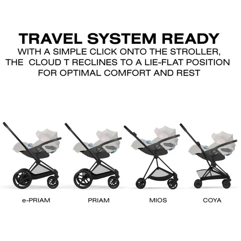 Cybex Cloud T Comfort Extend Infant Car Seat With Sensorsafe, City Grey Image 8