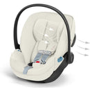 Cybex Cloud T Comfort Extend Infant Car Seat With Sensorsafe, Off White Image 6