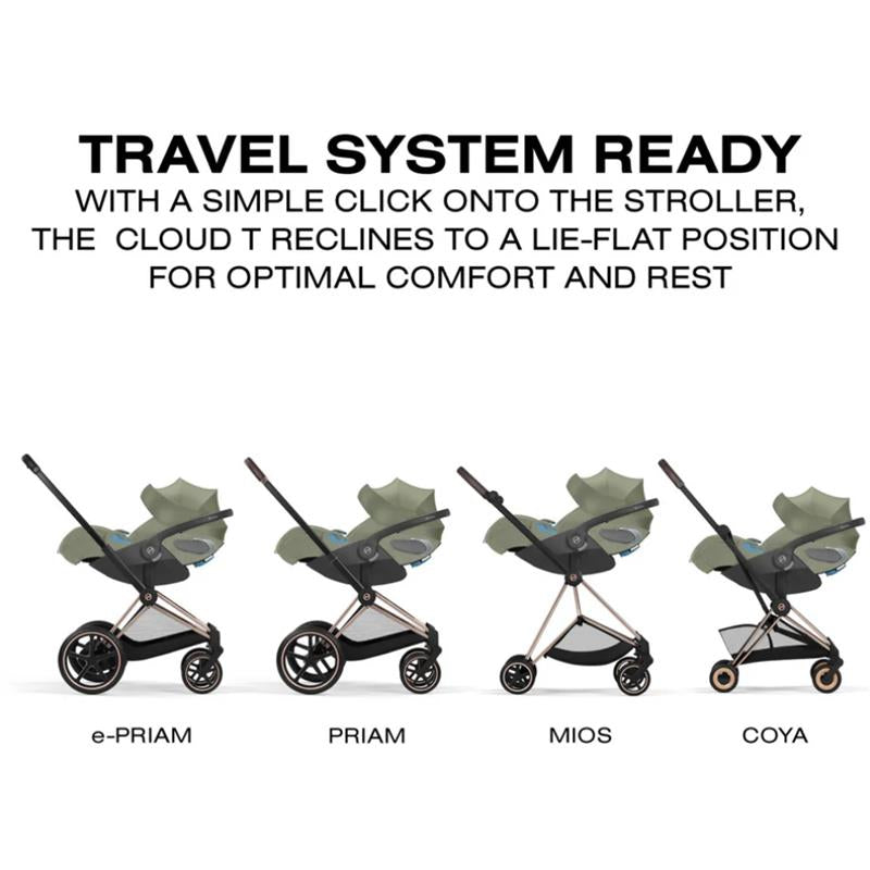 Cybex Cloud T Comfort Extend Infant Car Seat With Sensorsafe, Sage Green Image 6