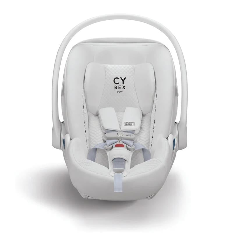 Cybex Cloud T Comfort Extend Infant Car Seat with SensorSafe, Urban Mobility White