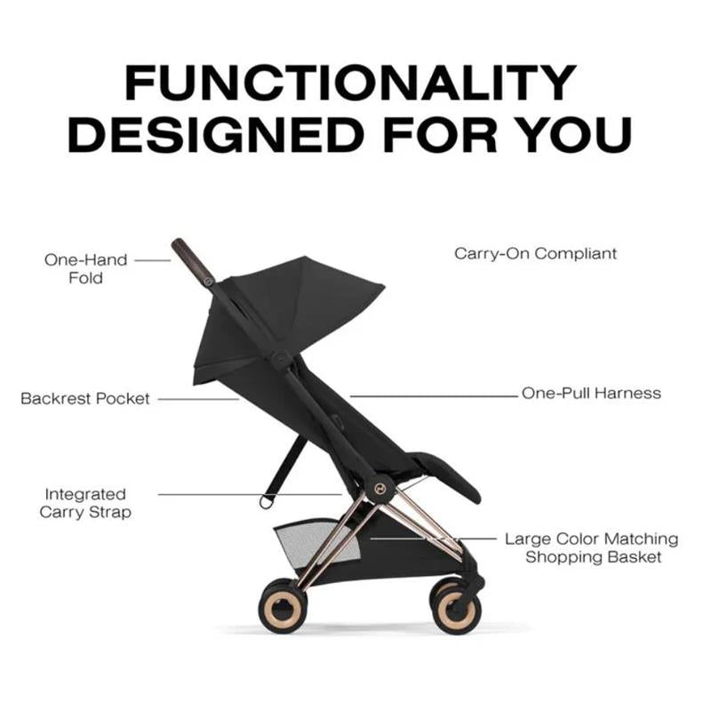 Cybex - Coya Stroller Rose Gold Frame/Sepia Black Image 4