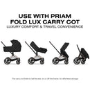 Cybex E-Priam Stroller, Matte Black Frame/Coconut Brown Lux Seat Image 9