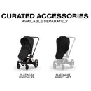 Cybex E-Priam Stroller, Matte Black Frame/Cozy Beige Lux Seat Image 11