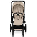 Cybex E-Priam Stroller, Matte Black Frame/Cozy Beige Lux Seat Image 2