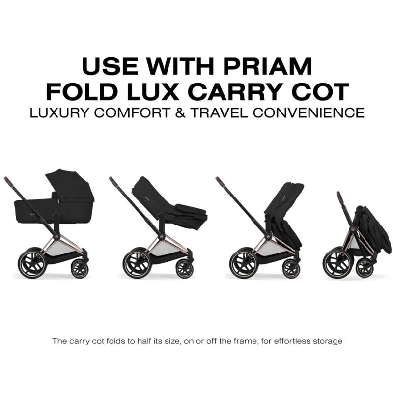 Cybex E-Priam Stroller, Matte Black Frame/Sepia Black Lux Seat Image 9