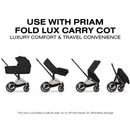 Cybex E-Priam Stroller, Matte Black Frame/Sepia Black Lux Seat Image 9