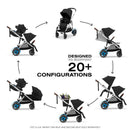 Cybex - Egazelle S Electronic Assist Stroller, Silver Frame With Moon Black Seat Image 2