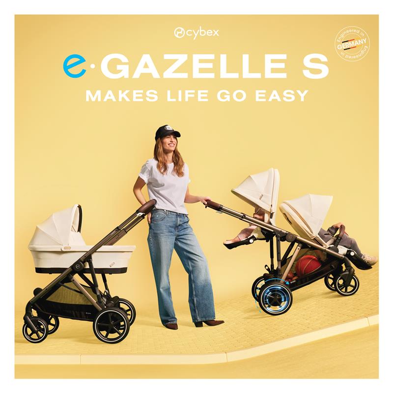 Cybex - Egazelle S Single-to-Double Stroller, Black Frame/Moon Black Image 11