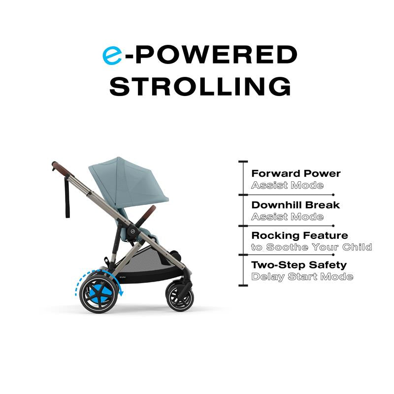 Cybex - Egazelle S Single-to-Double Stroller, Black Frame/Moon Black Image 8