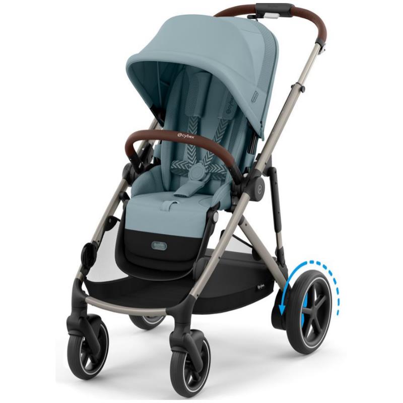 Cybex - Egazelle S Single-to-Double Stroller, Black Frame/Moon Black Image 1