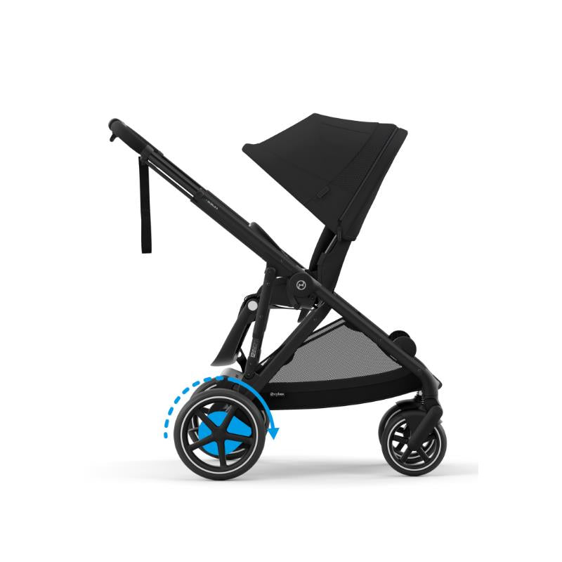 Cybex - Egazelle S Single-to-Double Stroller, Black Frame With Moon Black Seat Image 8