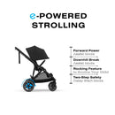Cybex - Egazelle S Single-to-Double Stroller, Black Frame With Moon Black Seat Image 3
