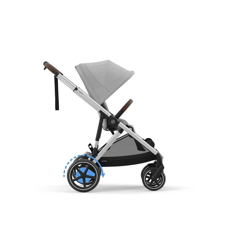 Cybex - Egazelle S Single-to-Double Stroller, Silver Frame With Stone Grey Seat Image 7