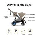 Cybex - Egazelle S Single-to-Double Stroller, Taupe Frame With Almond Beige Seat Image 9