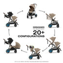 Cybex - Egazelle S Single-to-Double Stroller, Taupe Frame With Almond Beige Seat Image 2