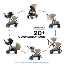 Cybex - Egazelle S Single-to-Double Stroller, Taupe Frame With Almond Beige Seat Image 2