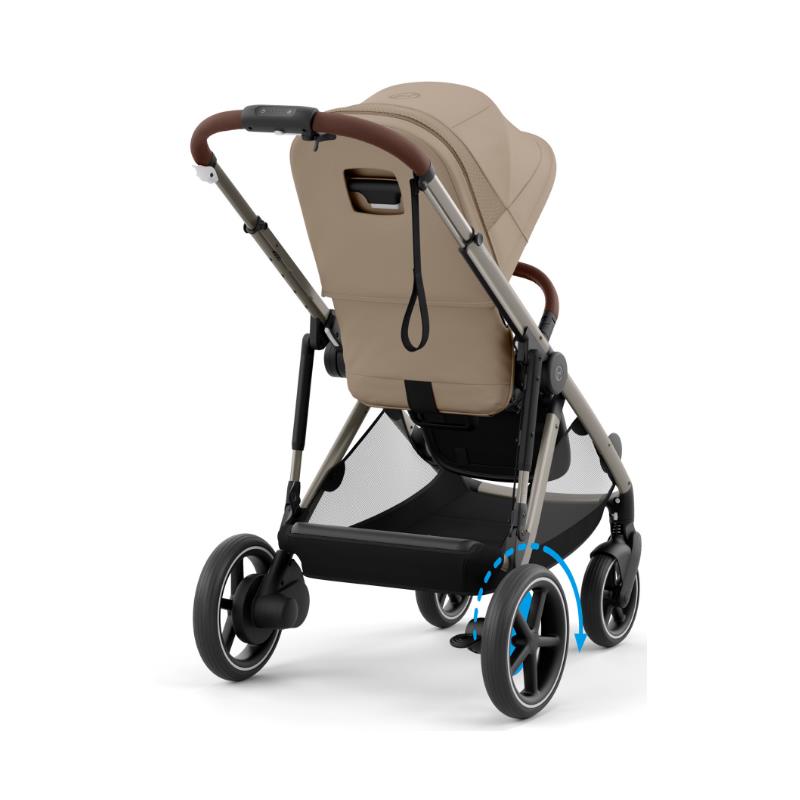 Cybex - Egazelle S Single-to-Double Stroller, Taupe Frame With Almond Beige Seat Image 4