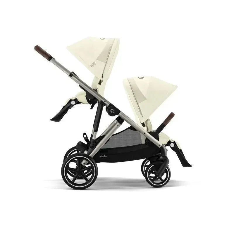 Cybex - Gazelle S 2 Double Stroller Bundle, Seashell Beige/Taupe Frame Image 2