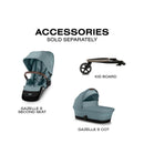 Cybex - Gazelle S 2 Double Stroller Bundle, Sky Blue/Silver Frame Image 9
