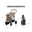 Cybex - Gazelle S 2 Single-to-Double Stroller, Taupe Frame/Almond Beige Image 6