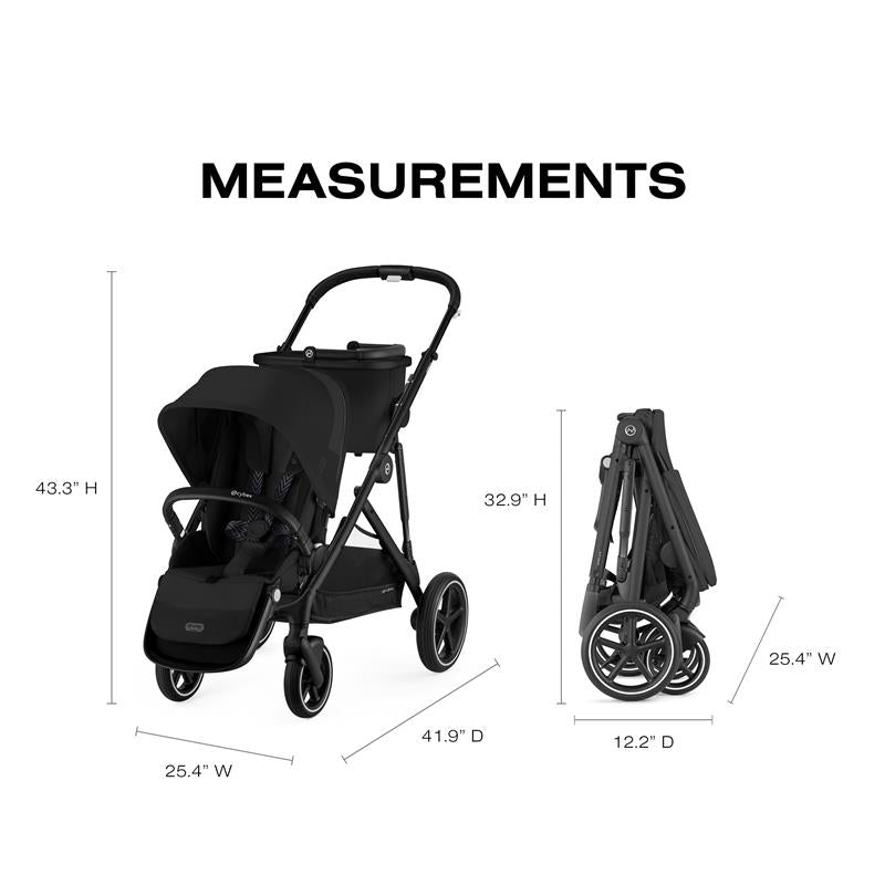carrinho cybex gazelle s Cybex - Carrinho de passeio simples a duplo Gazelle S 2, moldura preta/preto lua