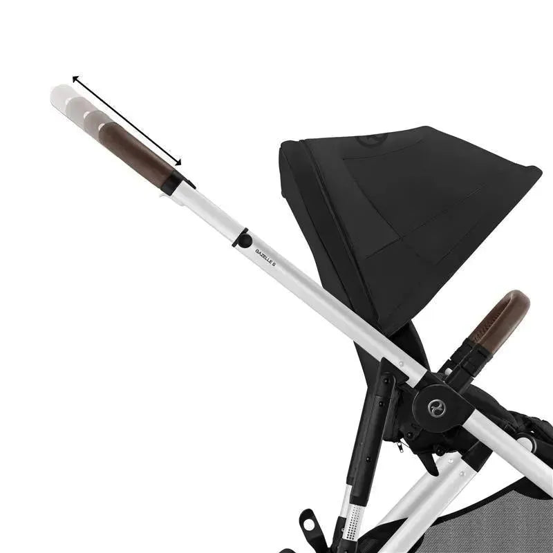 Cybex - Gazelle S 2 Single-to-Double Stroller, Silver Frame/Moon Black Image 6