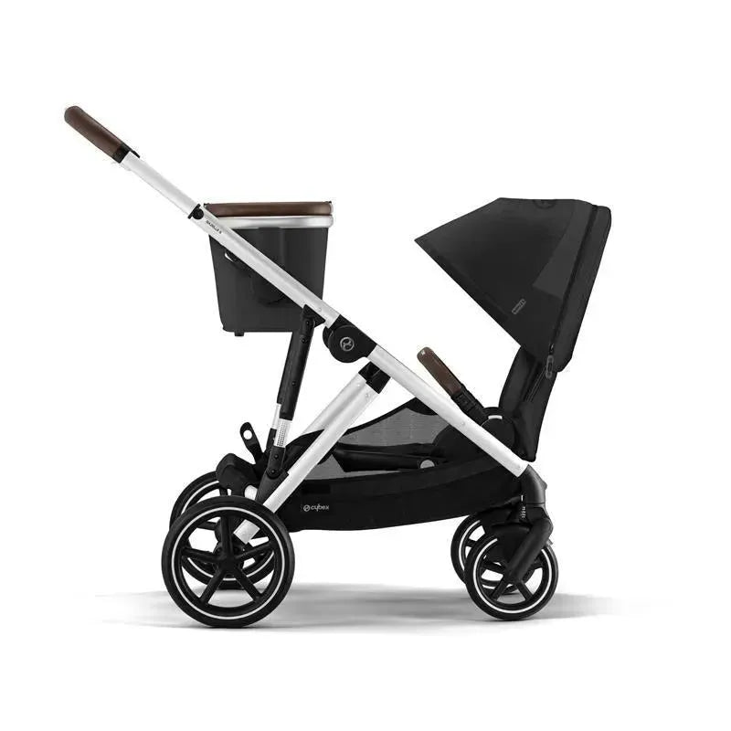 Cybex - Gazelle S 2 Single-to-Double Stroller, Silver Frame/Moon Black Image 8