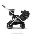 Cybex - Gazelle S 2 Single-to-Double Stroller, Silver Frame/Moon Black Image 9