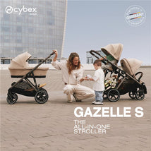 Cybex - Gazelle S 2 Single-to-Double Stroller, Silver Frame/Moon Black Image 2