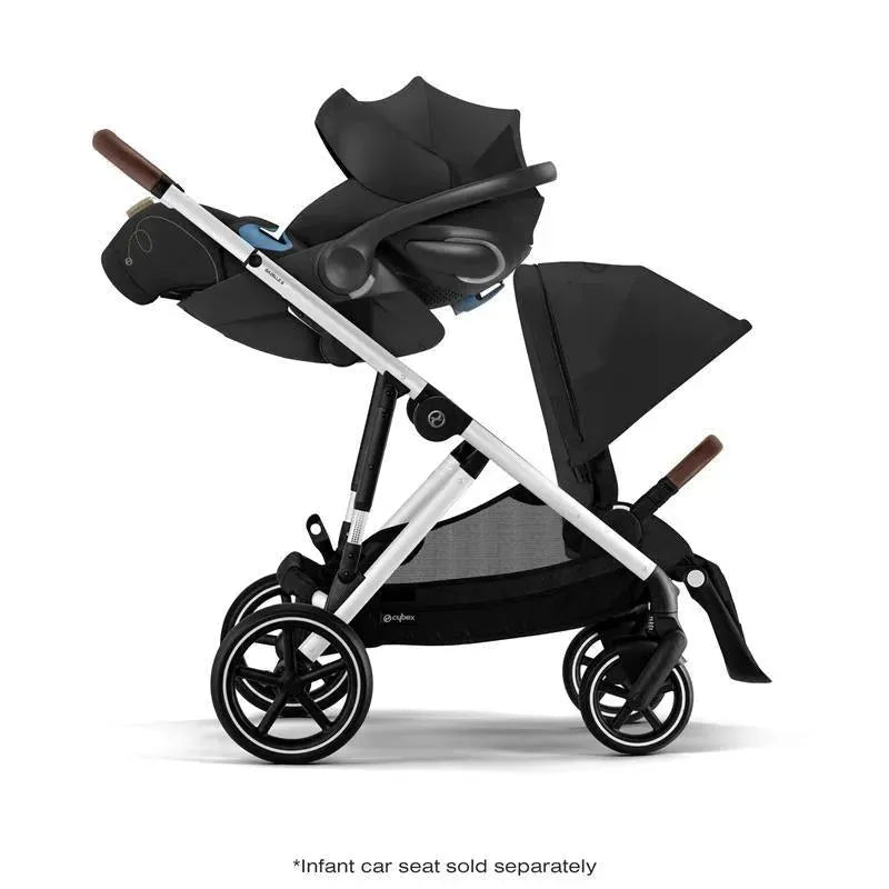 Cybex - Gazelle S 2 Single-to-Double Stroller, Silver Frame/Moon Black Image 12