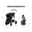 Cybex - Gazelle S 2 Single-to-Double Stroller, Silver Frame/Moon Black Image 6