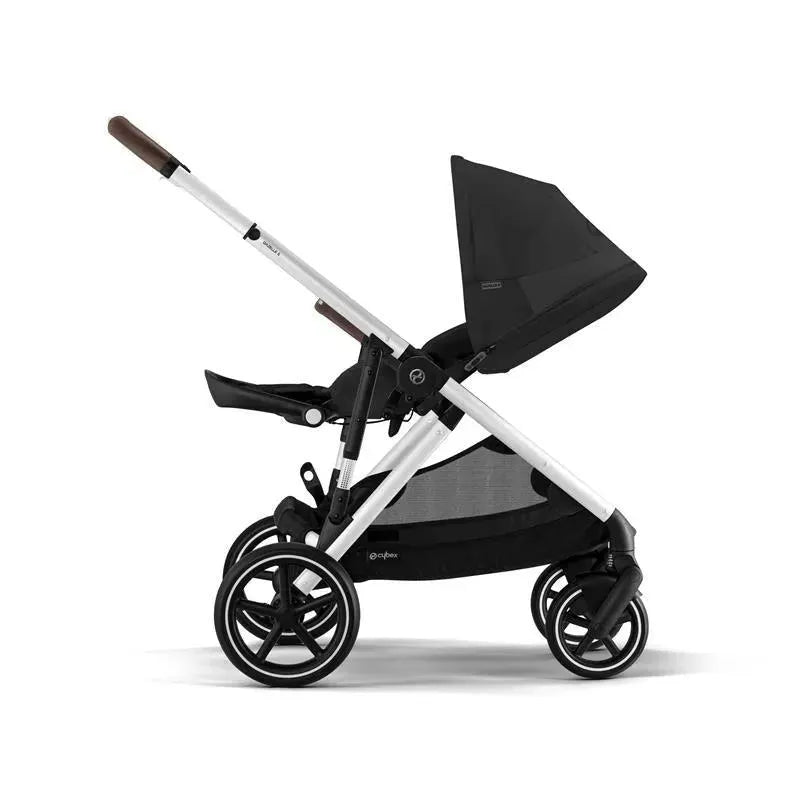 Cybex - Gazelle S 2 Single-to-Double Stroller, Silver Frame/Moon Black Image 4