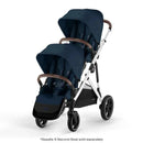 Cybex - Gazelle S 2 Single-to-Double Stroller, Silver Frame/Ocean Blue Image 9