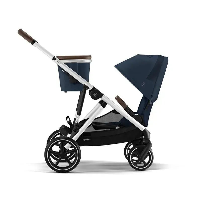 Cybex - Gazelle S 2 Single-to-Double Stroller, Silver Frame/Ocean Blue Image 10