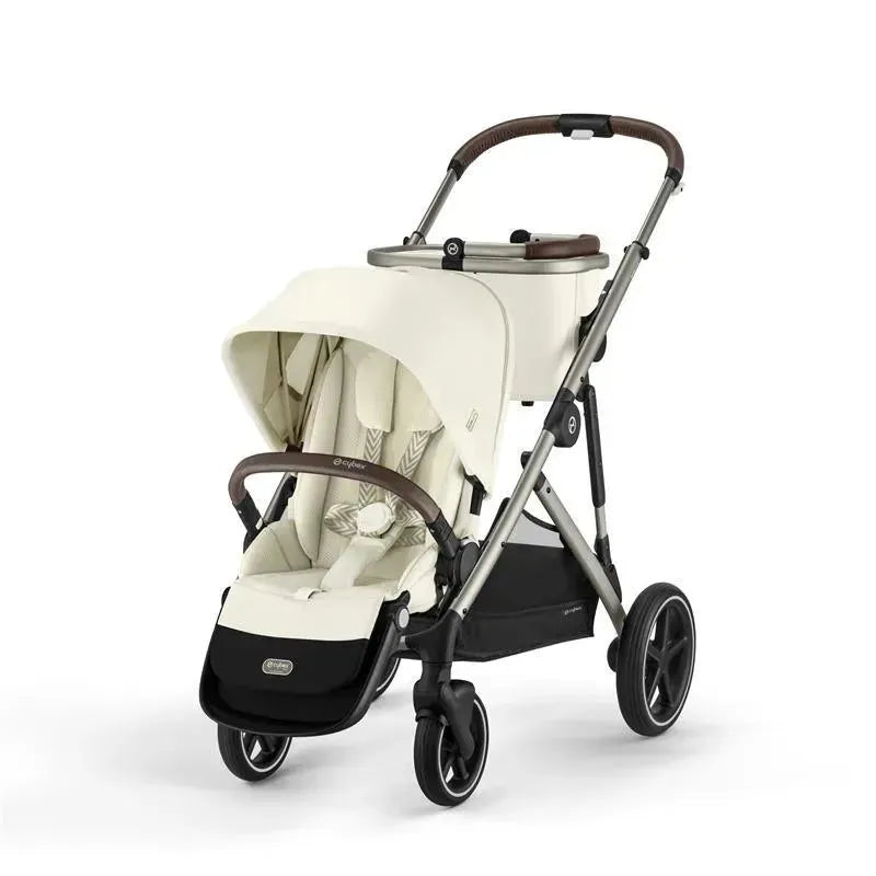 Cybex - Gazelle S 2 Single-to-Double Stroller, Taupe Frame/Seashell Beige Image 8