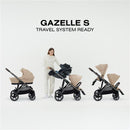 Cybex - Gazelle S 2 Single-to-Double Stroller, Taupe Frame/Seashell Beige Image 8