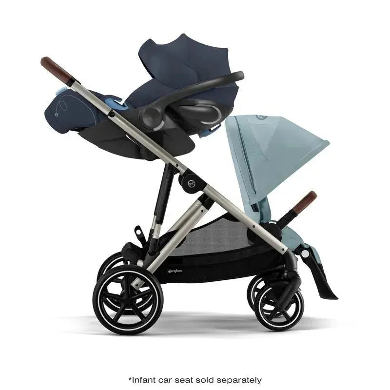 Cybex - Gazelle S 2 Double Stroller Bundle, Sky Blue/Silver Frame Image 13