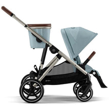 Cybex - Gazelle S 2 Single-to-Double Stroller, Taupe Frame/Sky Blue Image 1