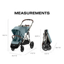 Cybex - Gazelle S 2 Single-to-Double Stroller, Taupe Frame/Sky Blue Image 6