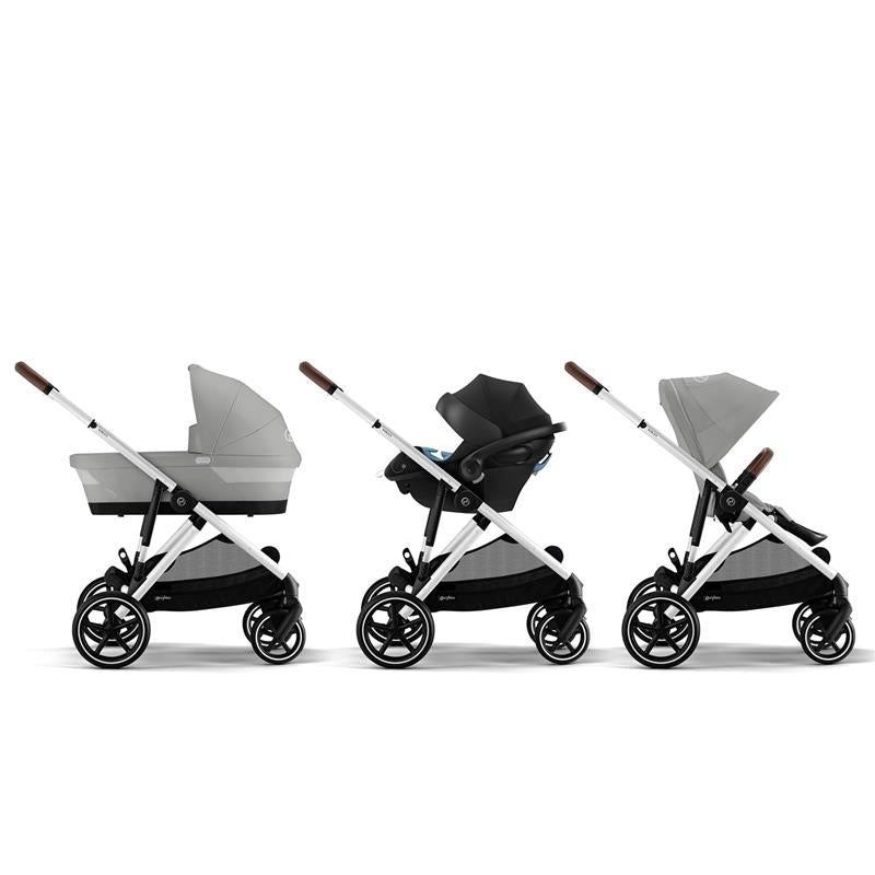 Cybex Gazelle S Single-to-Double Stroller, Silver Frame With Stone Grey Seat Image 10