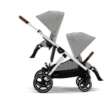 Cybex Gazelle S Single-to-Double Stroller, Silver Frame With Stone Grey Seat Image 2
