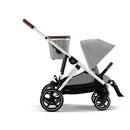 Cybex Gazelle S Single-to-Double Stroller, Silver Frame With Stone Grey Seat Image 8