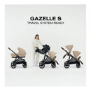 Cybex Gazelle S Single-to-Double Stroller, Taupe Frame With Chocolate Brown Seat Image 5