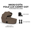 Cybex Mios/Coya Fold Lux Carry Cot, Coconut Brown