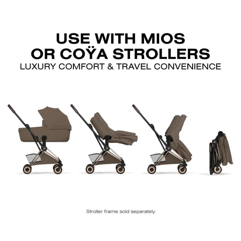 Cybex Mios/Coya Fold Lux Carry Cot Style Collection, Coconut Brown