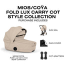 Cybex Mios/Coya Fold Lux Carry Cot Style Collection, Cozy Beige Image 6