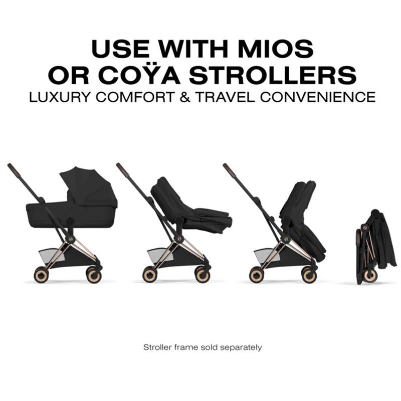 Cybex Mios/Coya Fold Lux Carry Cot Style Collection, Sepia Black Image 7
