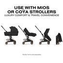 Cybex Mios/Coya Fold Lux Carry Cot Style Collection, Sepia Black Image 7