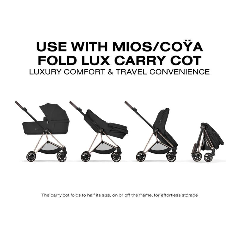 Cybex Mios Stroller, Matte Black Frame/Coconut Brown Lux Seat Coconut Brown Image 8
